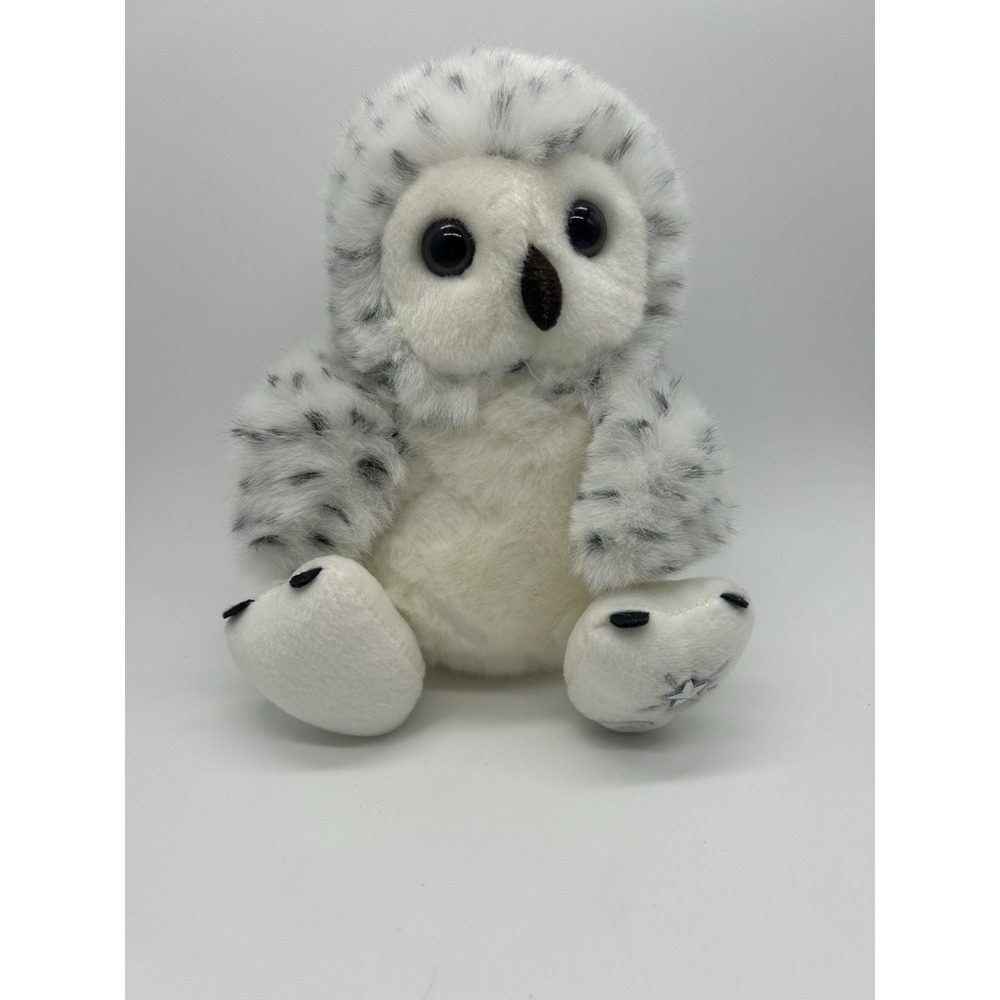 Russ Shining Stars Snowy Owl Plush Toy 8" White Black Spotted Stuffed Animal